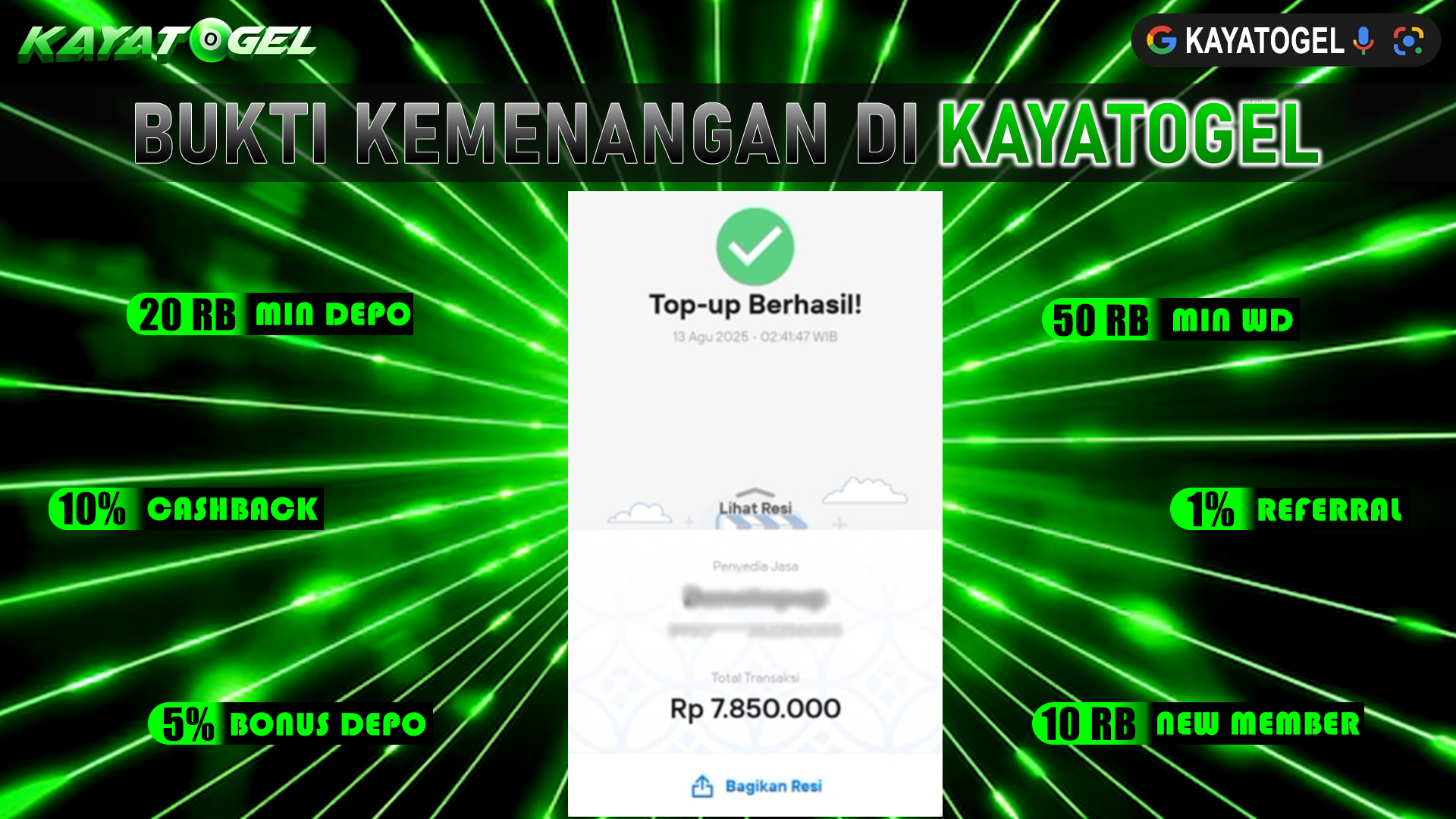 KAYATOGEL JACKPOT SLOT KOI GATE Rp.7.850.000.,- LUNAS