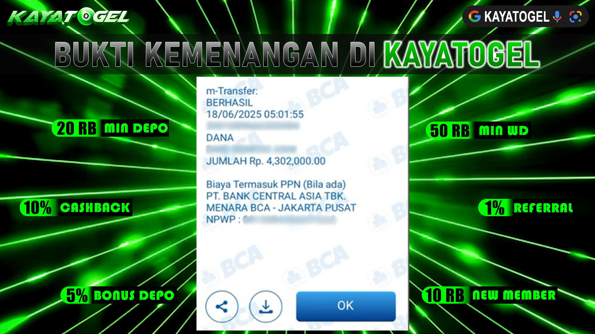 KAYATOGEL JACKPOT SLOT KOI GATE Rp.4.302.000.,- LUNAS