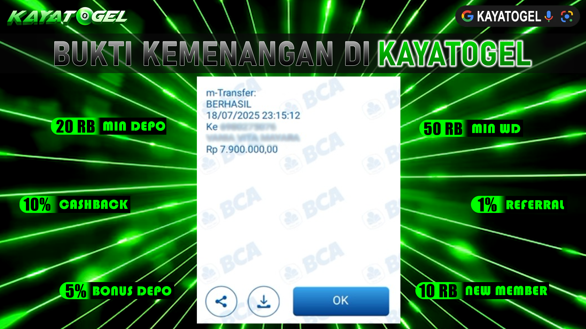 KAYATOGEL JACKPOT TOGEL PASARAN HONGKONG Rp.7.900.000.,- LUNAS
