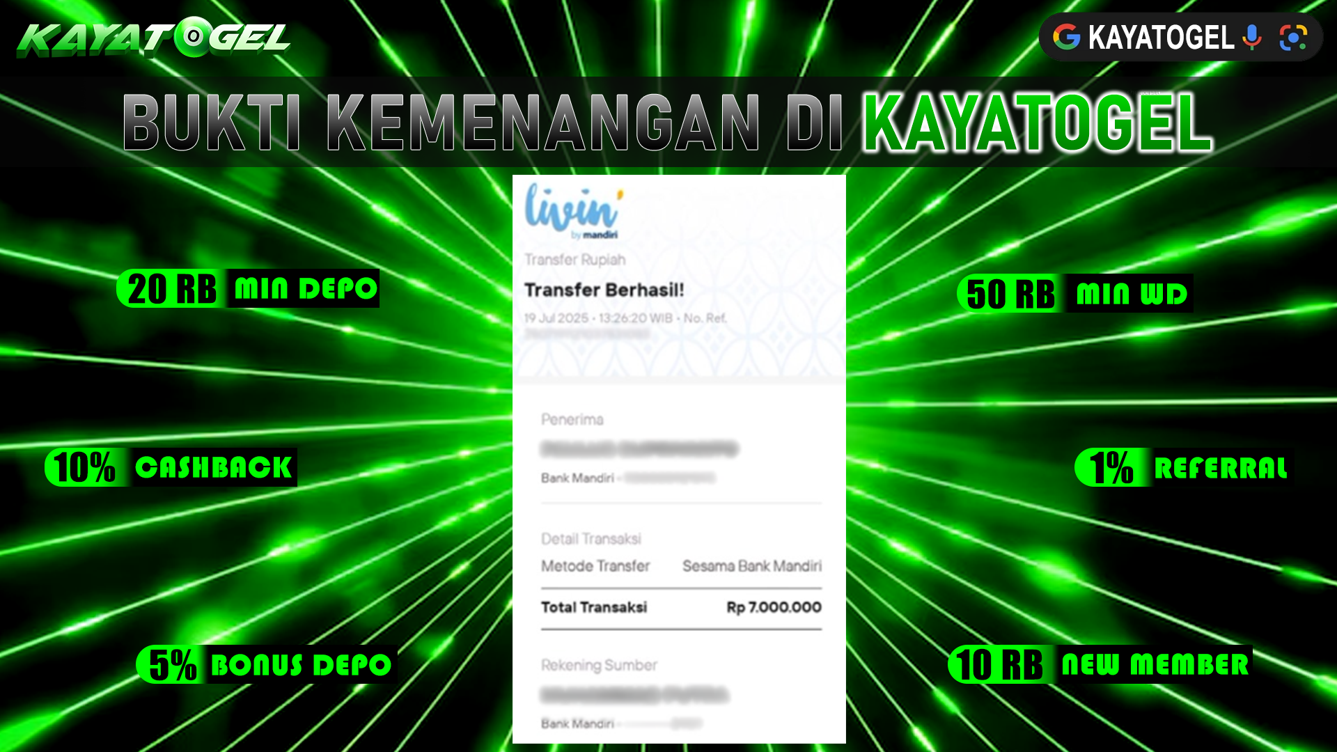 KAYATOGEL JACKPOT TOGEL PASARAN TOTO MACAU Rp.7.000.000.,- LUNAS