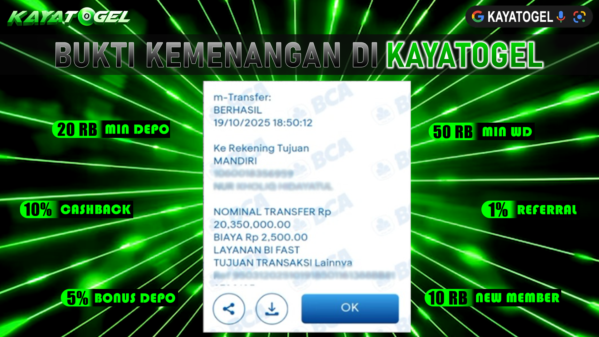 KAYATOGEL JACKPOT TOGEL PASARAN SINGAPORE Rp.20.350.000.,- LUNAS