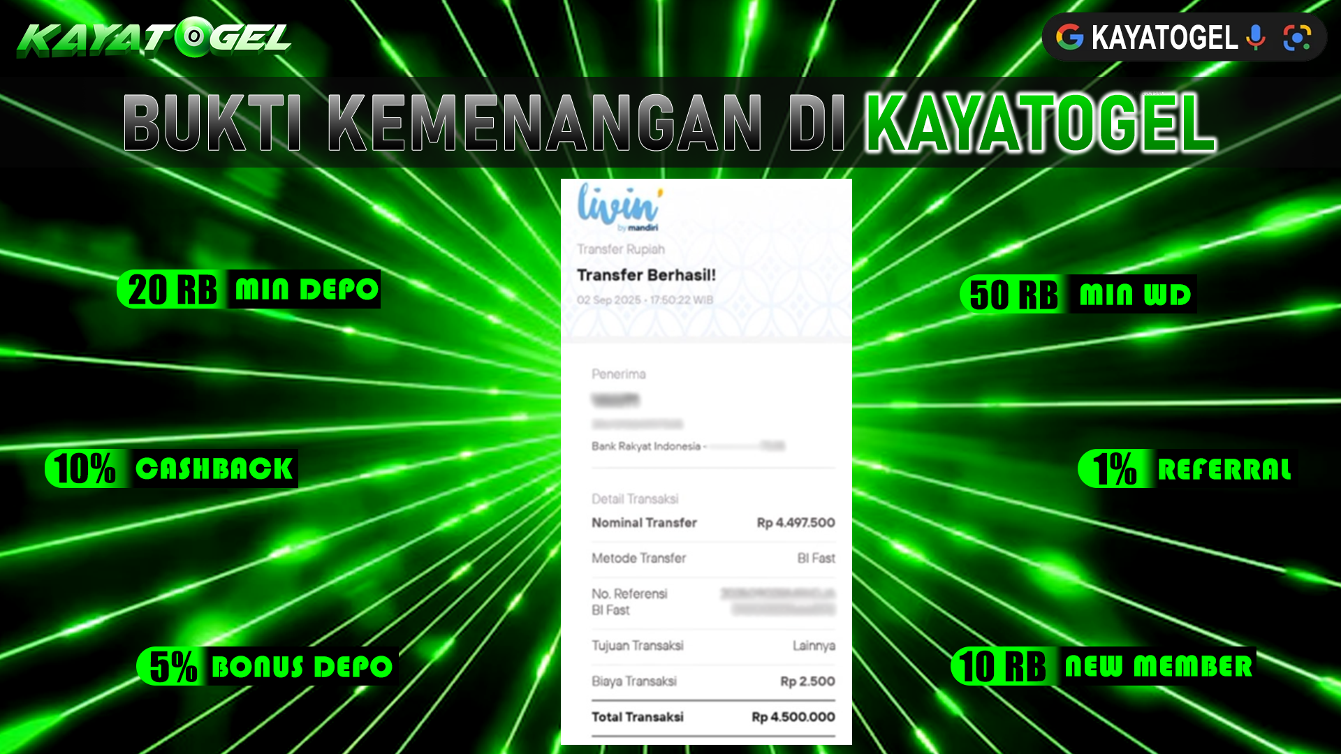 KAYATOGEL JACKPOT SLOT RUJAK BONANZA Rp.4.500.000.,- LUNAS