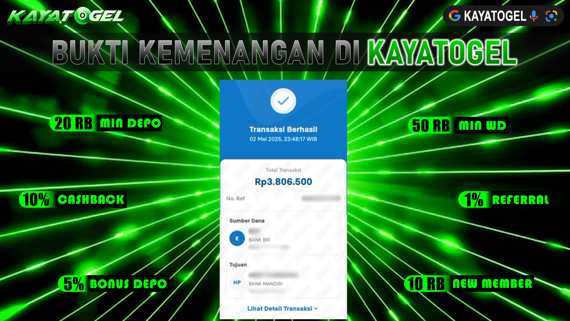 KAYATOGEL JACKPOT TOGEL PASARAN HONGKONG Rp.3.806.500.,- LUNAS