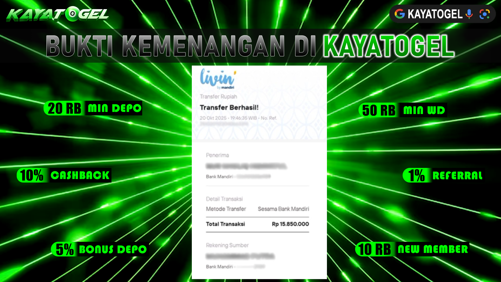 KAYATOGEL JACKPOT TOGEL PASARAN FRANKFURT Rp.15.850.000.,- LUNAS