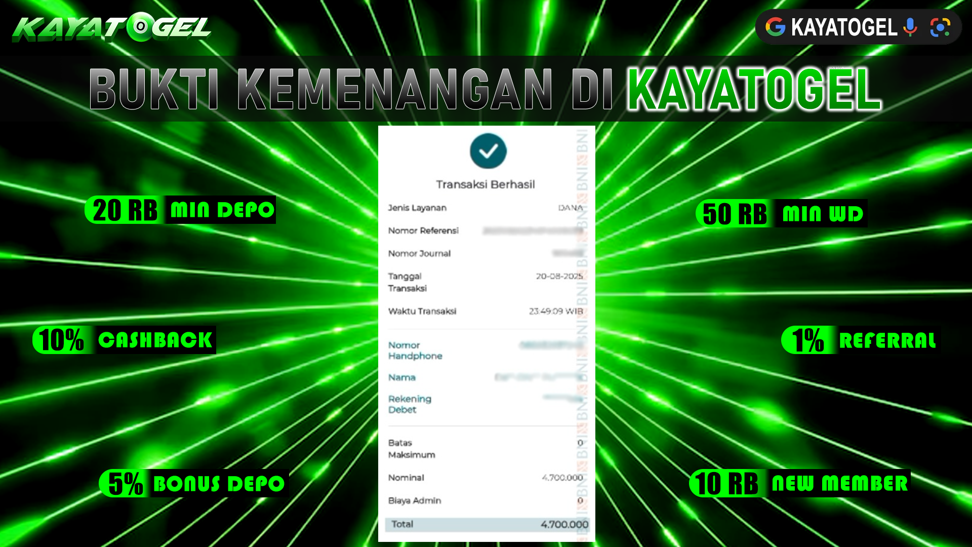KAYATOGEL JACKPOT TOGEL PASARAN HONGKONG Rp.4.700.000.,- LUNAS