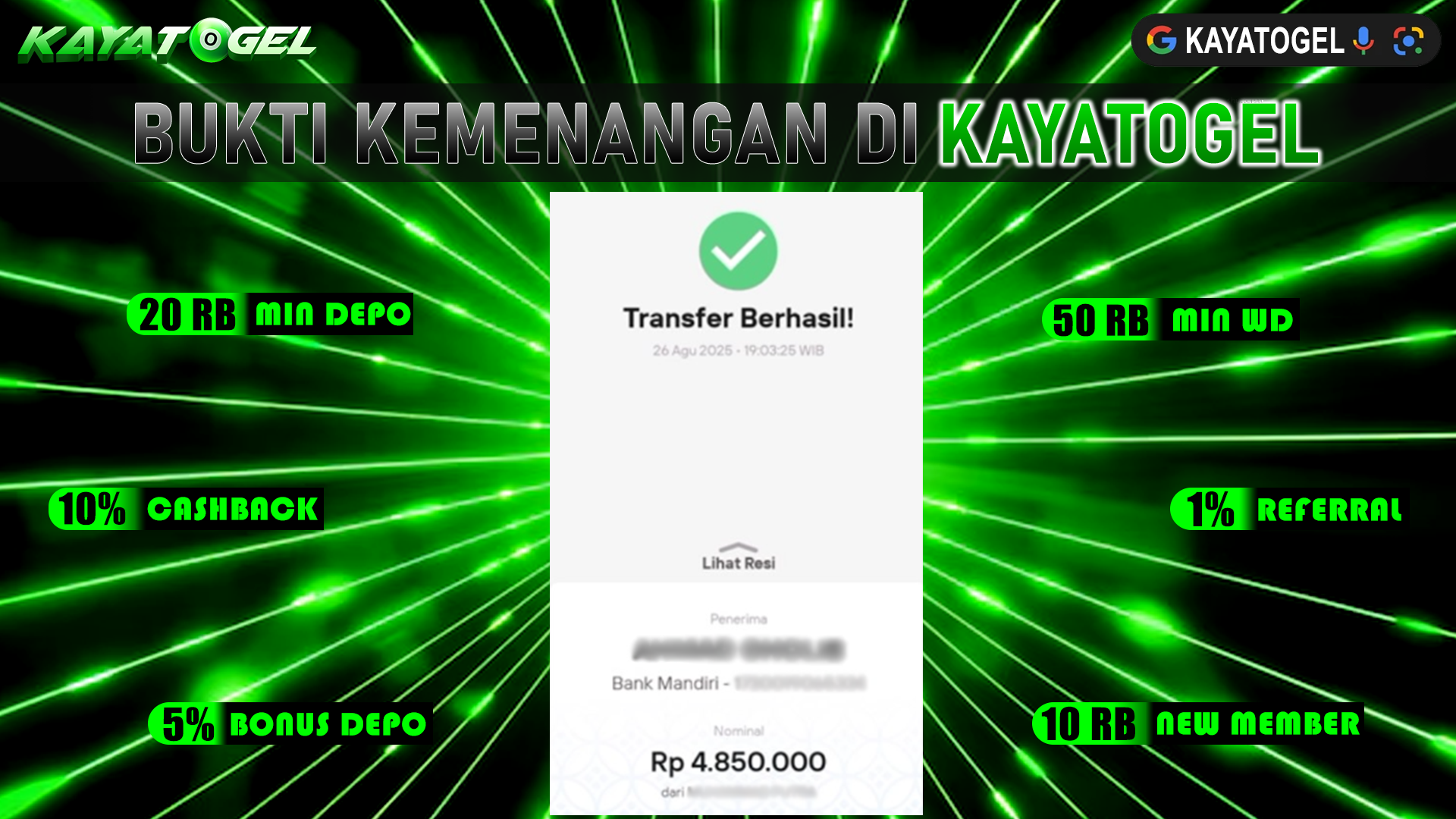 KAYATOGEL JACKPOT SLOT CAISHEN WINS Rp.4.850.000.,- LUNAS