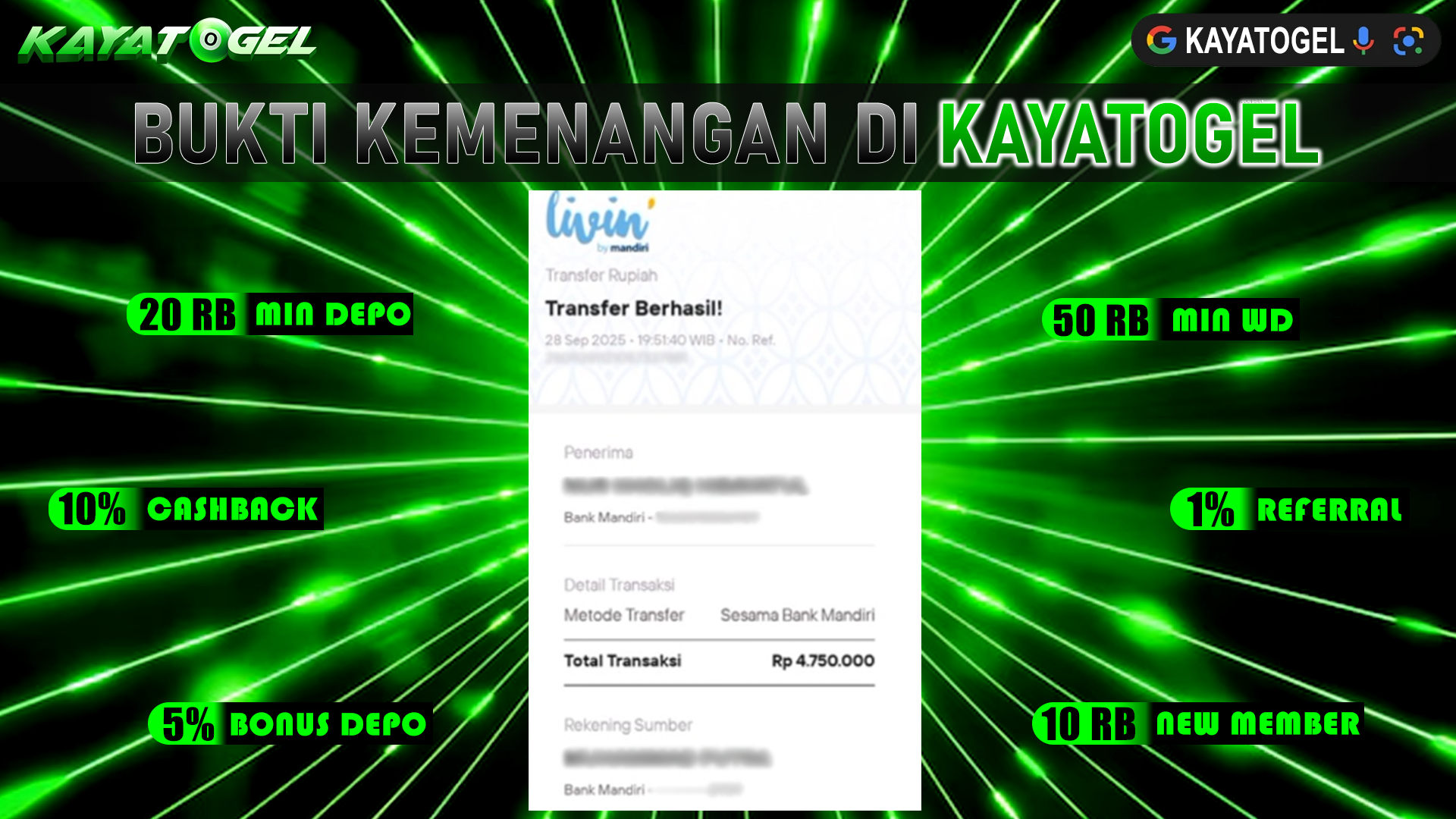 KAYATOGEL JACKPOT TOGEL PASARAN FRANKFURT Rp.4.750.000.,- LUNAS