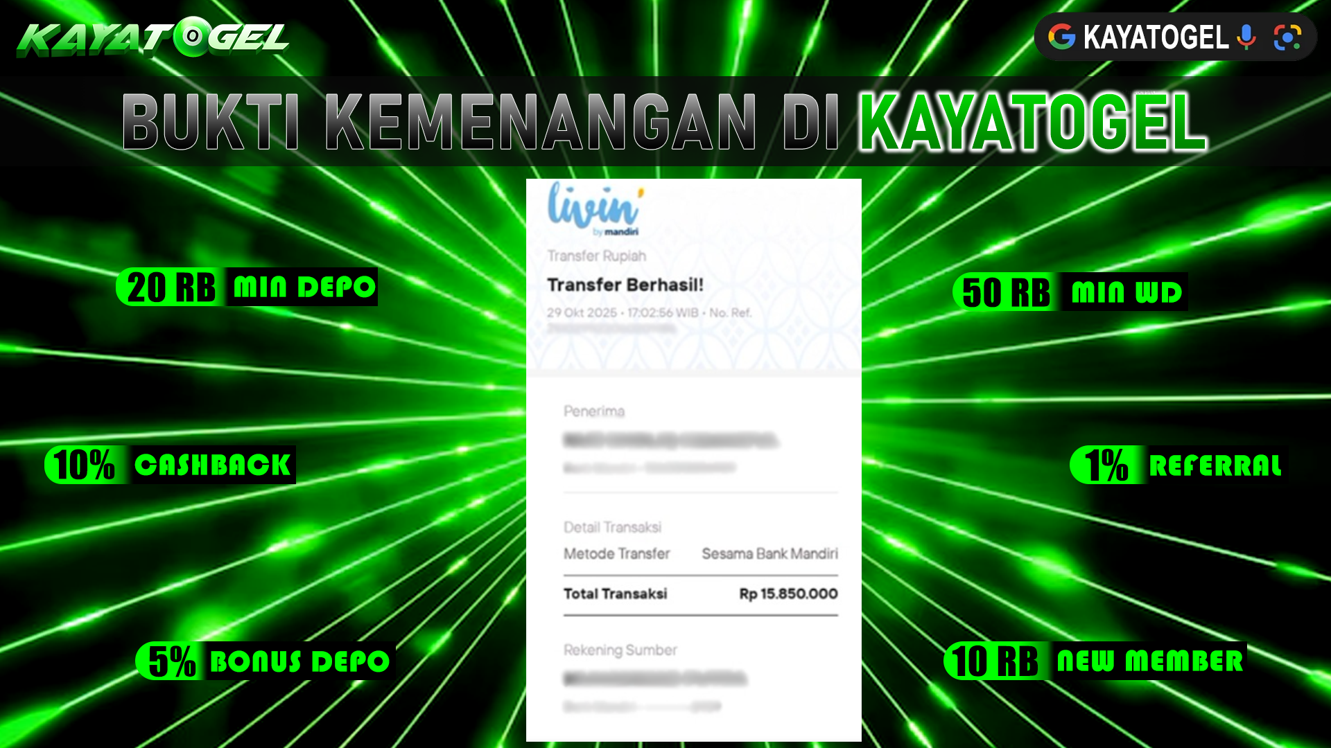 KAYATOGEL JACKPOT TOGEL PASARAN TOTO MACAU Rp.15.850.000.,- LUNAS