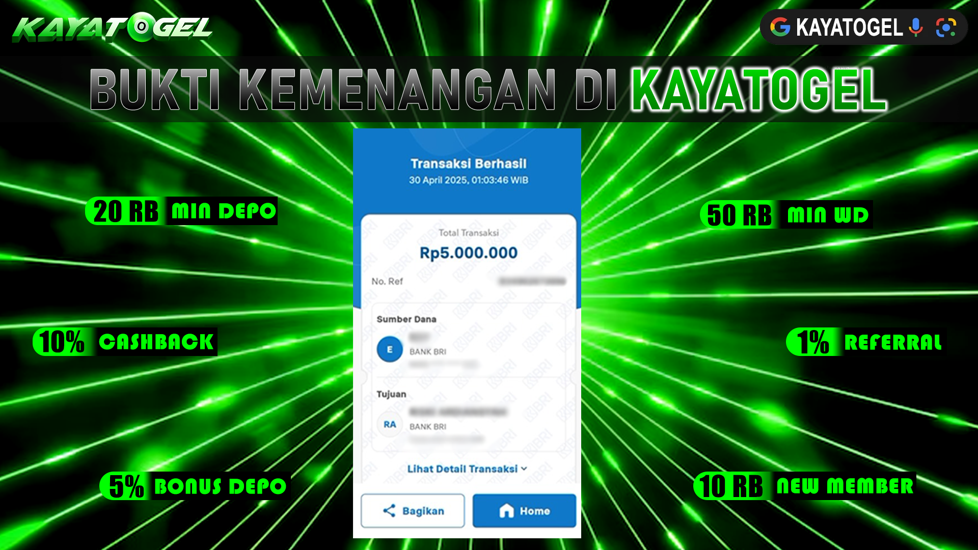 KAYATOGEL JACKPOT TOGEL PASARAN HONGKONG Rp.5.000.000.,- LUNAS