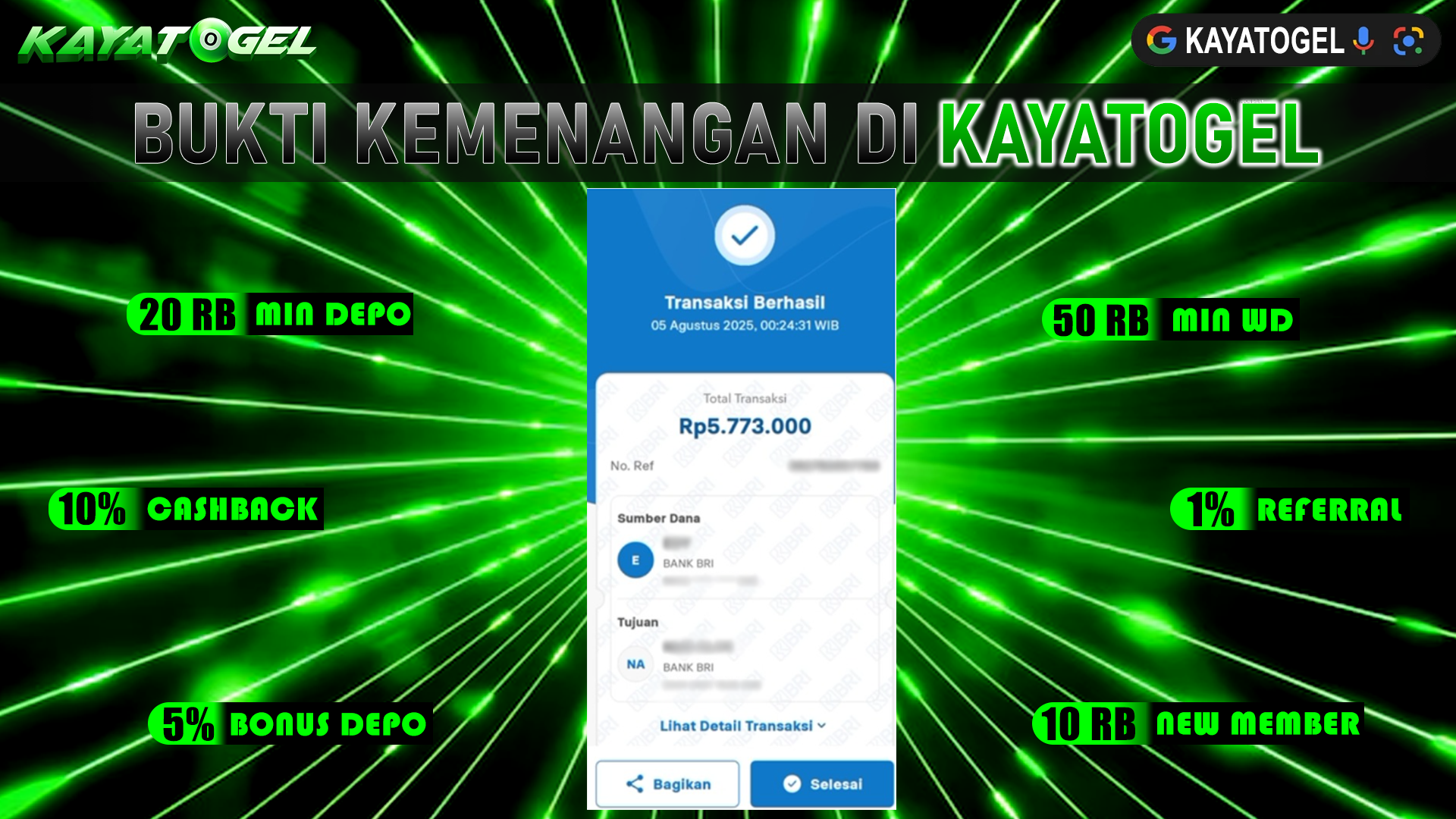 KAYATOGEL JACKPOT TOGEL PASARAN JAPAN NIGHT Rp.5.773.000.,- LUNAS