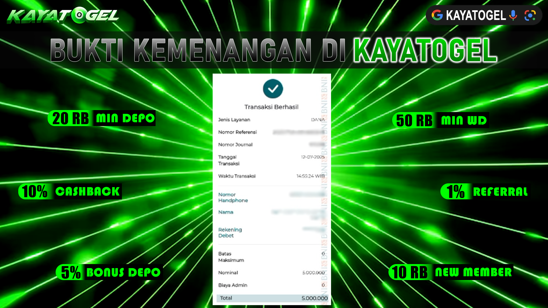 KAYATOGEL JACKPOT SLOT YAKUZA HONOR Rp.5.000.000.,- LUNAS