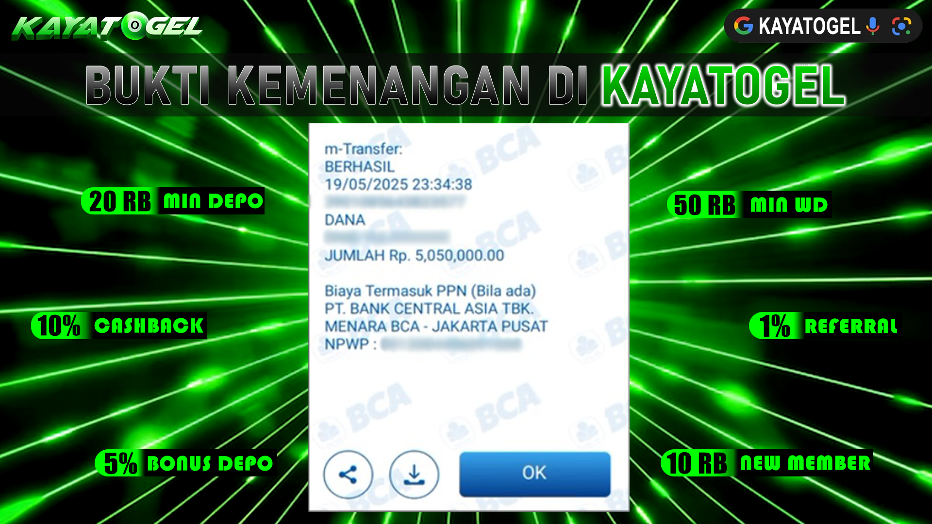 KAYATOGEL JACKPOT SLOT MAHJONG WAYS Rp.5.050.000.,- LUNAS