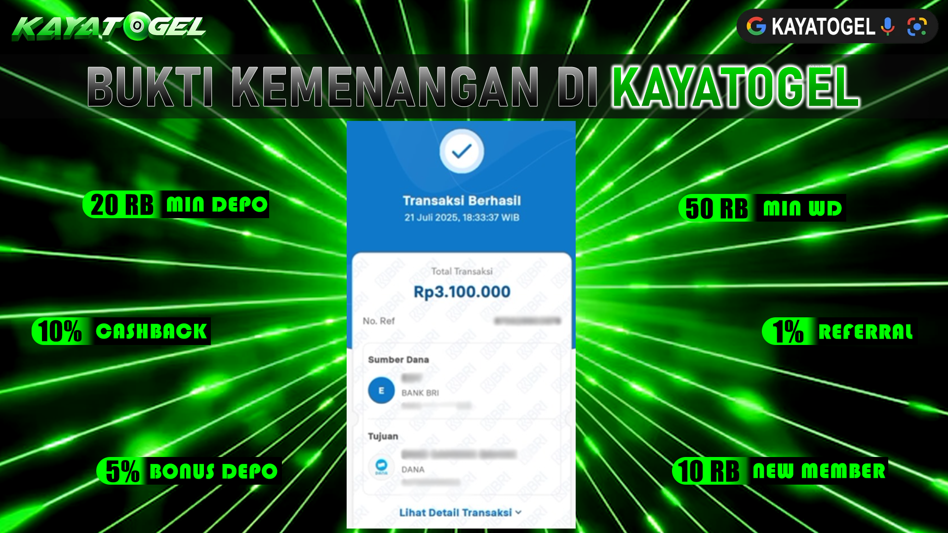 KAYATOGEL JACKPOT TOGEL PASARAN SINGAPORE Rp.3.100.000.,- LUNAS