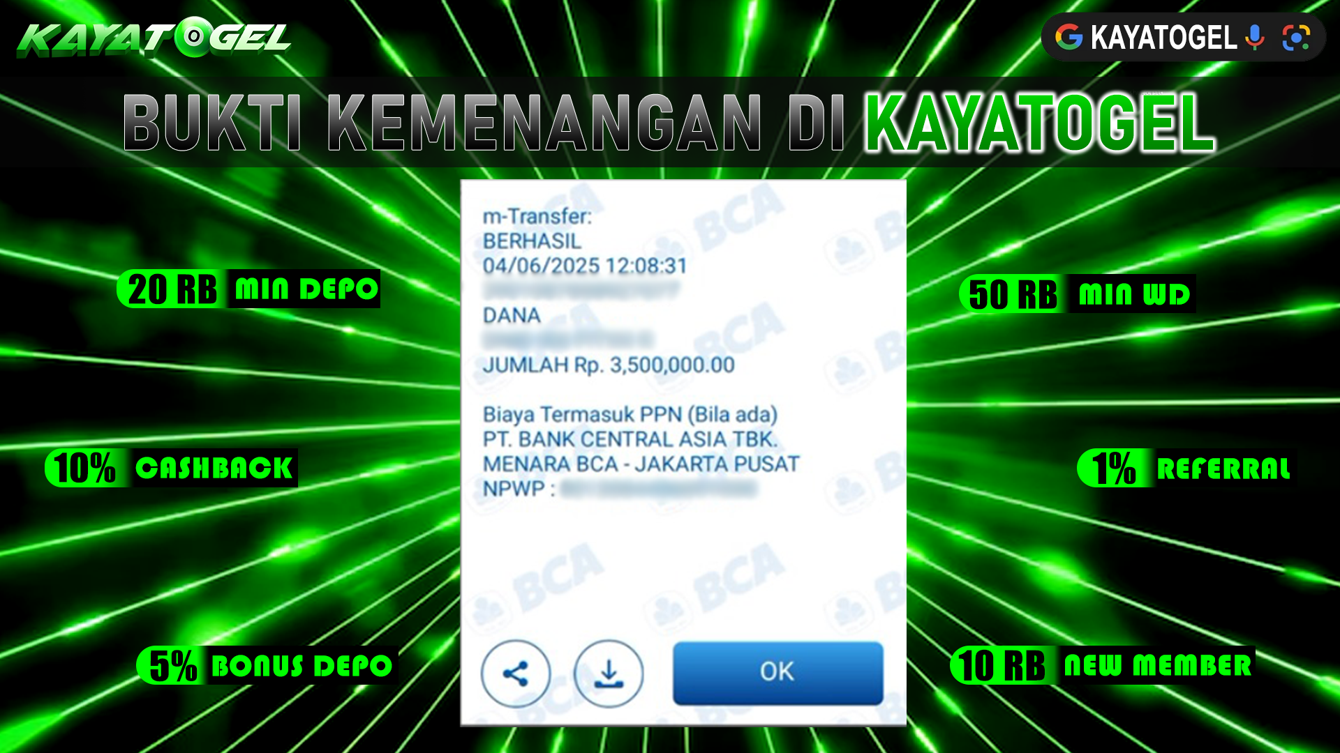 KAYATOGEL JACKPOT SLOT WILD BANDITO Rp.3.500.000.,- LUNAS